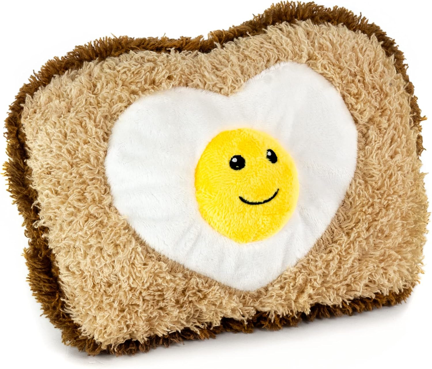 Pet Plush Pet Toy Fruits, Cupcakes, Ice Creams, Mug with Squeaker Dog Chew Toy (Avocado, Toast)