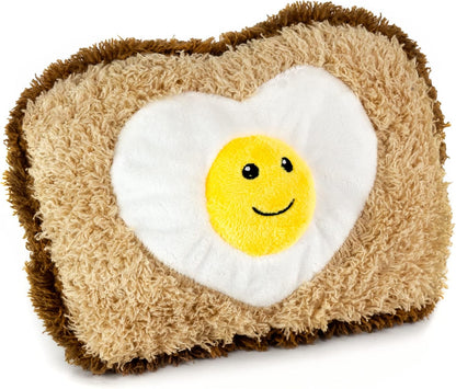 Pet Plush Pet Toy Fruits, Cupcakes, Ice Creams, Mug with Squeaker Dog Chew Toy (Avocado, Toast)