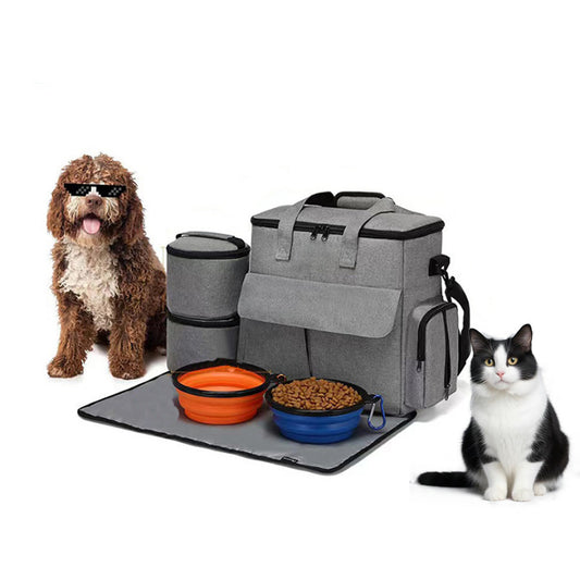 Six-Piece Dog Travel Organizer Kit