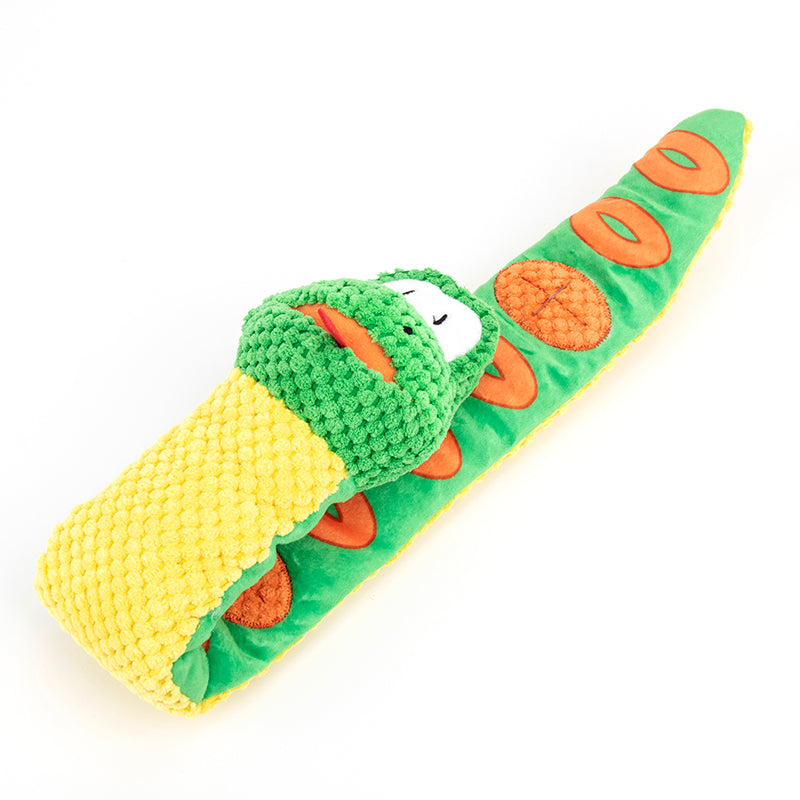 Snake Snuffle Toy Squeaky Dog Toys Boredom Stress Relief Game, Dog Puzzle Plush Toy IQ Training, Snuffle Toys for Dogs Foraging Instinct Training, Dog Chew Toy Treat Dispenser