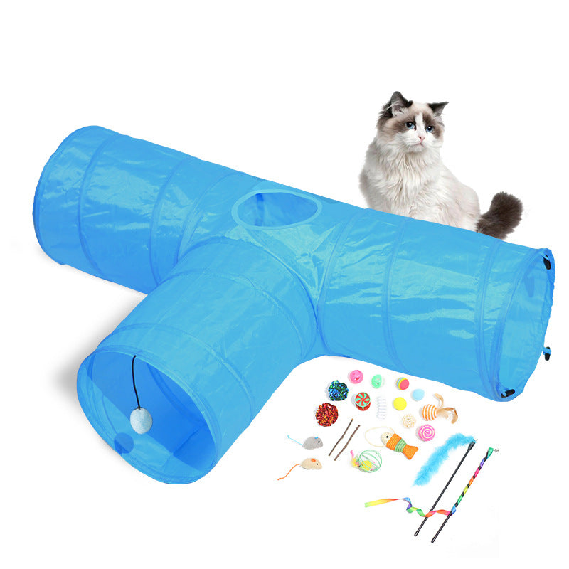 Foldable Cat Tunnel & Climbing Play Toy