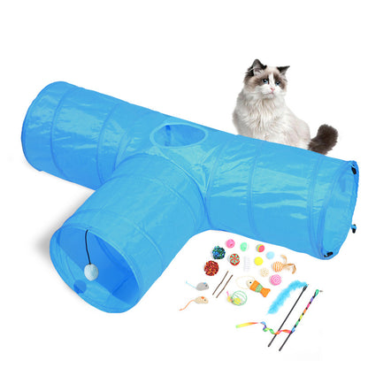 Foldable Cat Tunnel & Climbing Play Toy