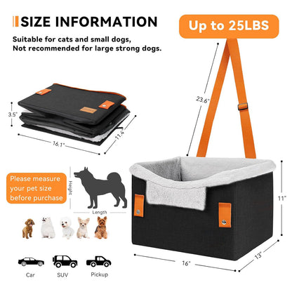 Portable Small Dog Booster Car Seat