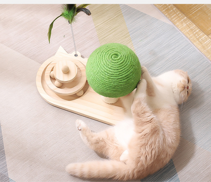 Double Sisal Ball Cat Scratching Post