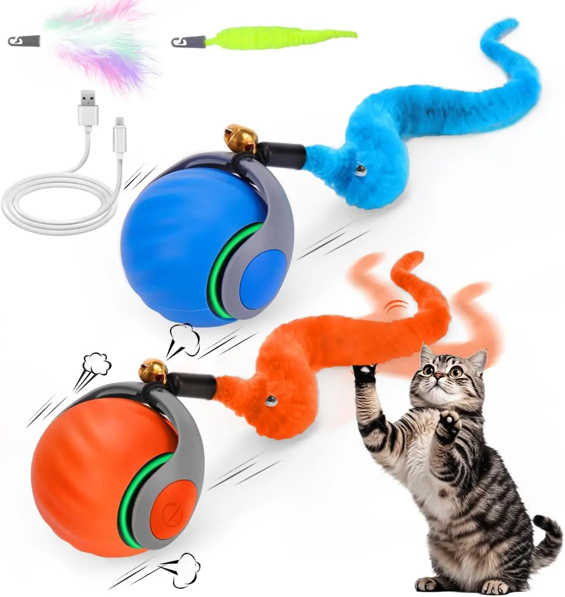 Rechargeable Speedy Tail Cat Toy