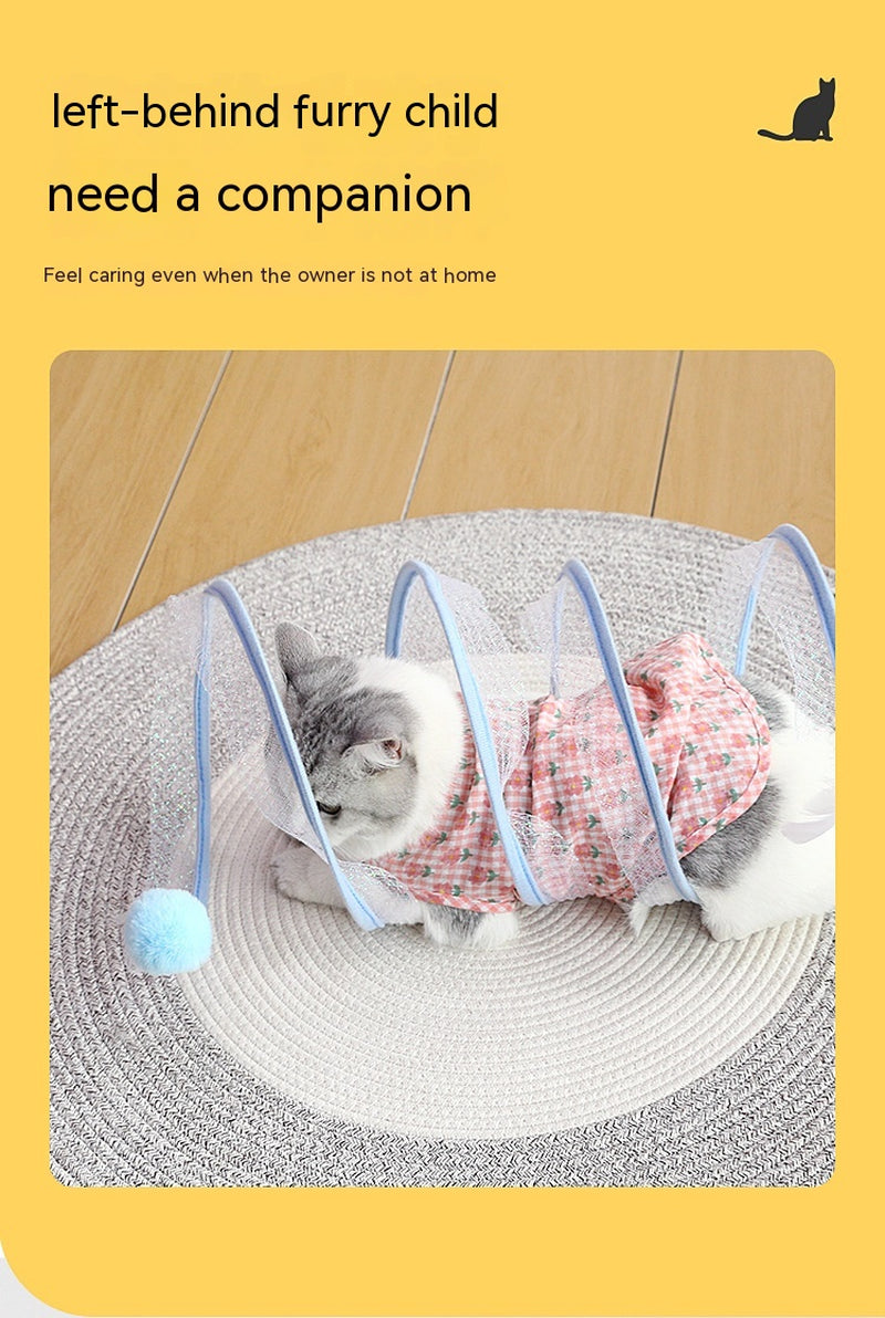 S-Shaped Interactive Cat Tunnel Toy