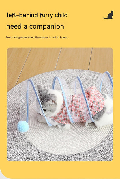 S-Shaped Interactive Cat Tunnel Toy