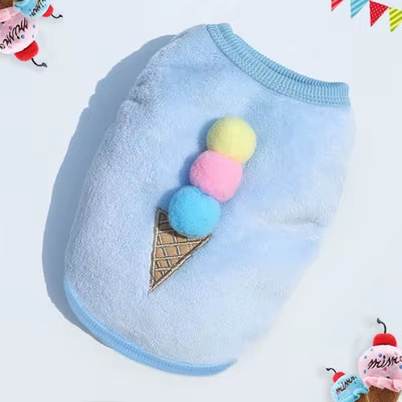 Soft Fleece Pet Dog Clothes for Small Dogs Cats Coats Jackets Vest Winter Warm Cute Pet Clothing for Dog Clothes Sweater Costume