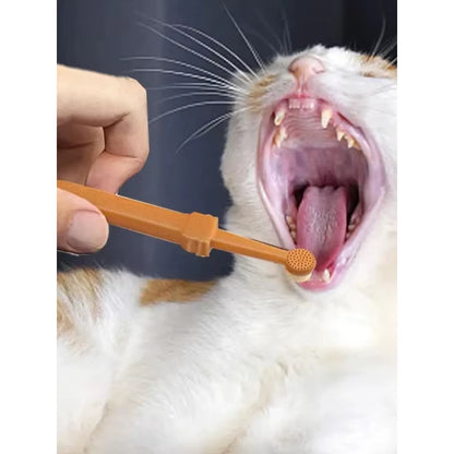 Double-Ended 360° Silicone Pet Toothbrush