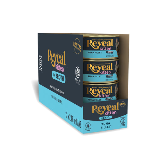 Wet Kitten Food, Tuna Fillet in Broth, 12 Pack of 2.47Oz Cans