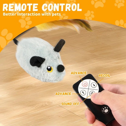 Rechargeable Remote-Control Mouse Toy for Cats