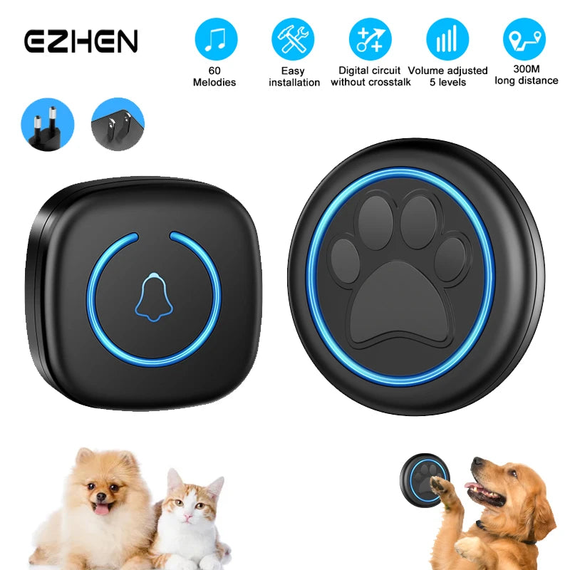 Wireless Smart Dog Doorbell for Potty Training – 984 ft Range