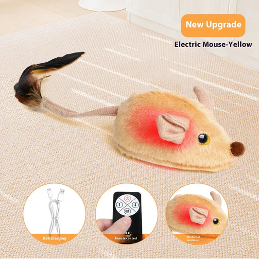 Rechargeable Remote-Control Mouse Toy for Cats