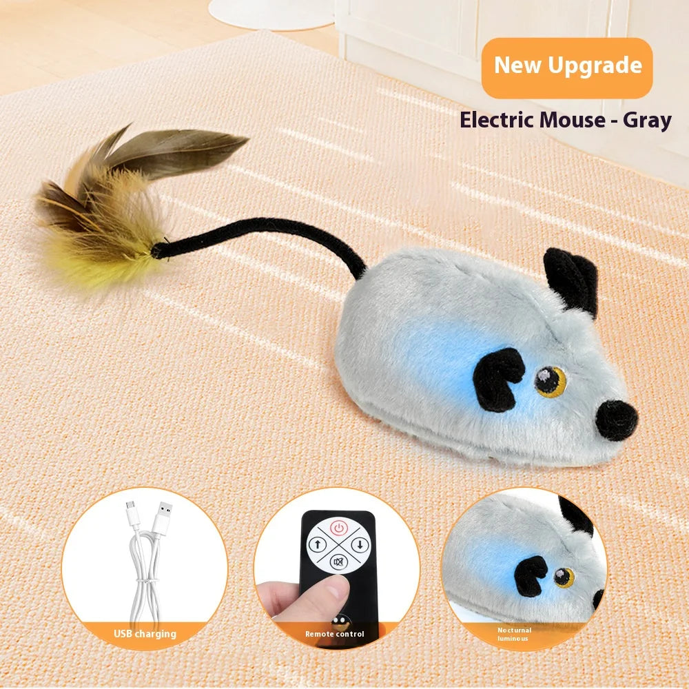 Rechargeable Remote-Control Mouse Toy for Cats