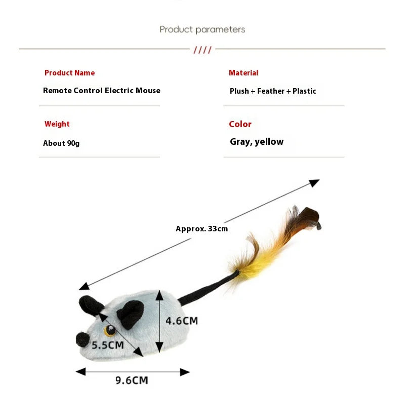 Rechargeable Remote-Control Mouse Toy for Cats