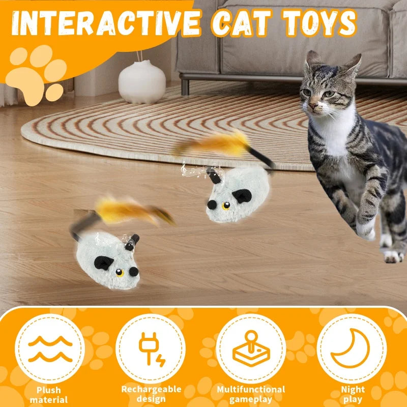 Rechargeable Remote-Control Mouse Toy for Cats