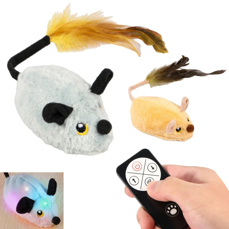 Rechargeable Remote-Control Mouse Toy for Cats