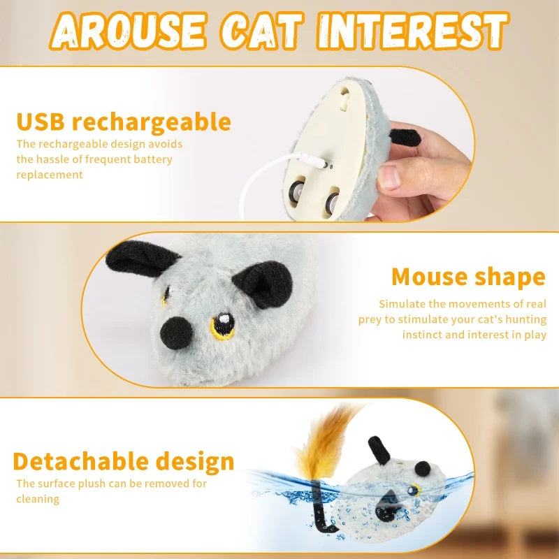 Rechargeable Remote-Control Mouse Toy for Cats