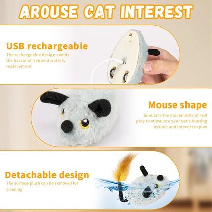 Rechargeable Remote-Control Mouse Toy for Cats