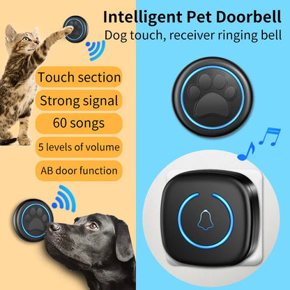 Wireless Smart Dog Doorbell for Potty Training – 984 ft Range