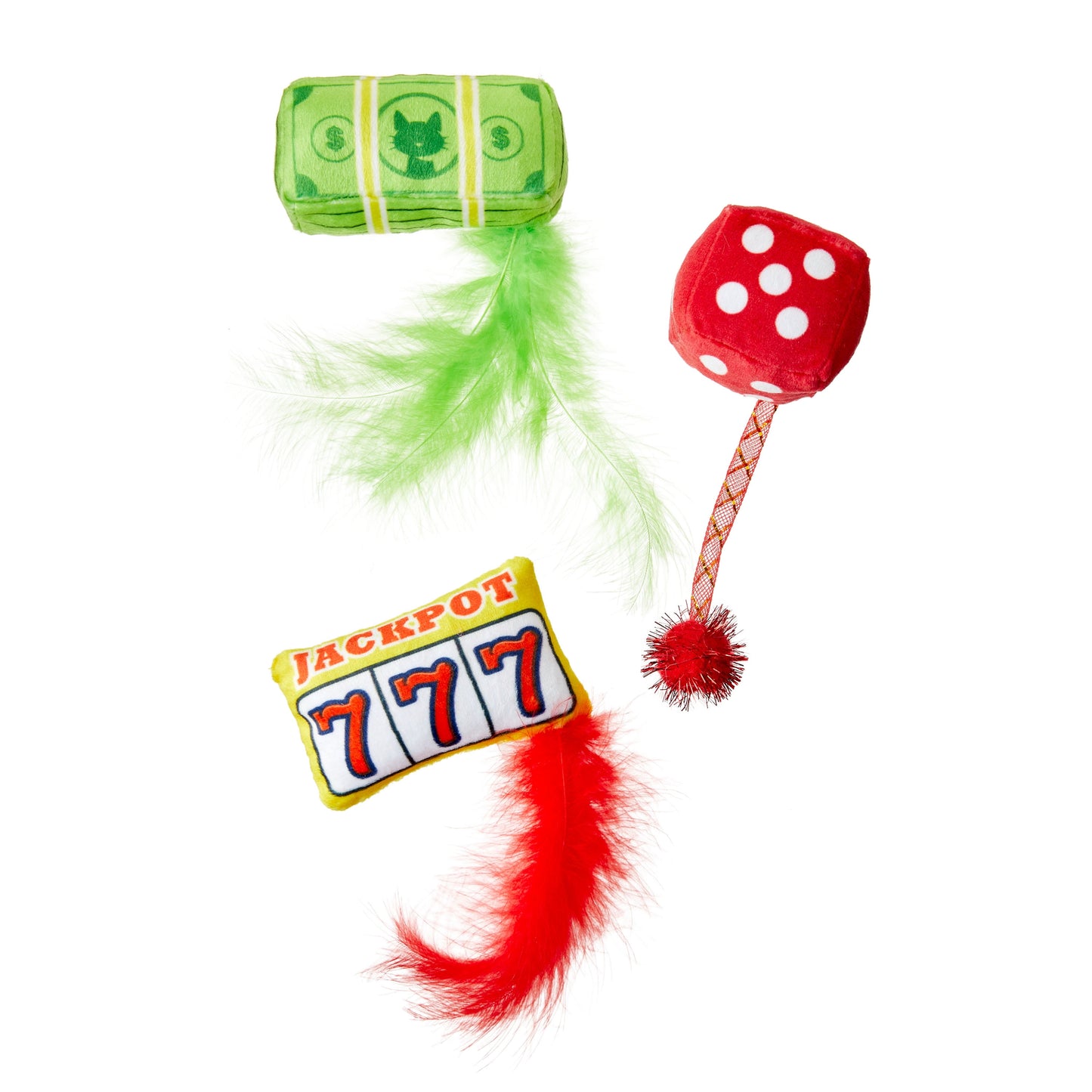 Vegas Cat Toys with Catnip, Multicolor, 3 Pack