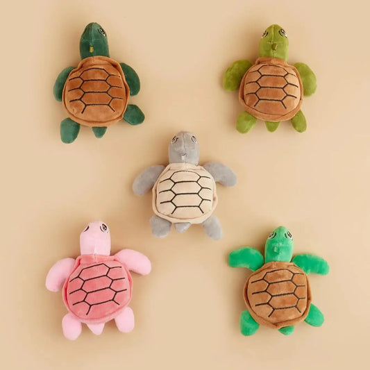 Squeaky Turtle Dental Chew Toy for Dogs