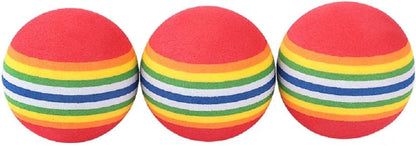 Bepets 12PCS Foam Balls for Cats, Colorful Rainbow Cat Toy Sponge Balls Soft Pet Toy