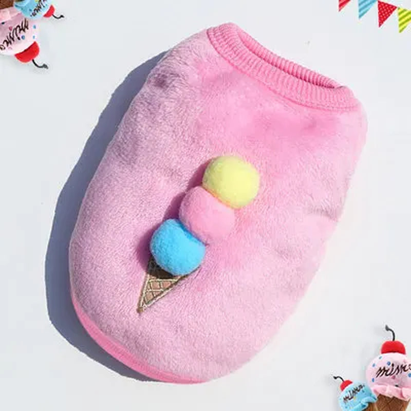 Soft Fleece Pet Dog Clothes for Small Dogs Cats Coats Jackets Vest Winter Warm Cute Pet Clothing for Dog Clothes Sweater Costume
