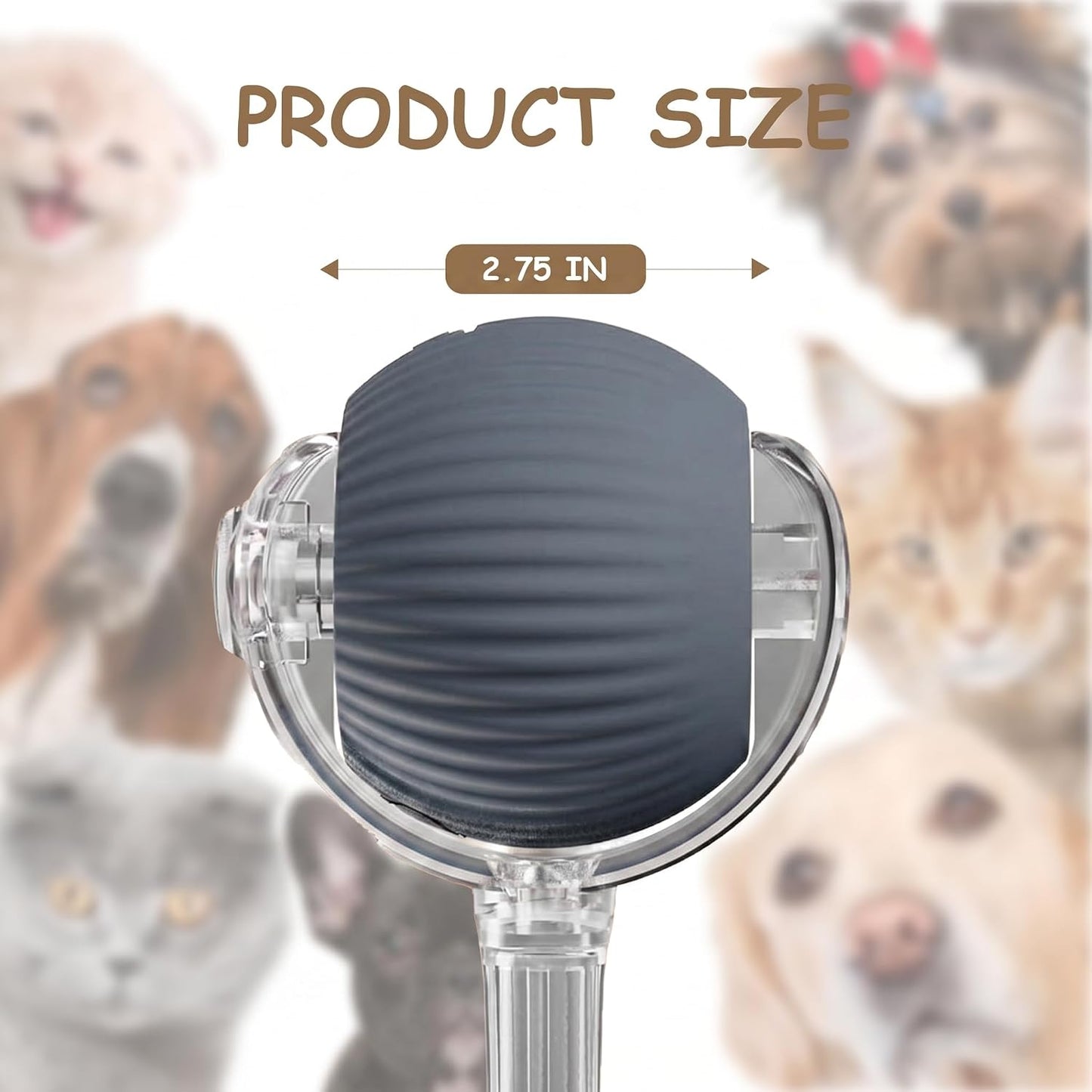 Smart Ball 2.0 - Automatic Cat Toy & Interactive Dog Toys for Small Dogs - Moving Cat Toy Ball for Indoor Cats - Motion Activated, Light Up, USB-C Rechargeable Pet Toy, 2 Speed Modes [Gray]
