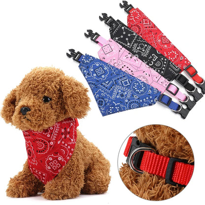 Adjustable Triangular Bandage for Pet Dog Cat Washable Scarf Bandana Collar Bibs Cat Neck Decor Birthday Party Dress Up