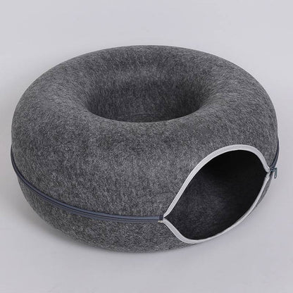 Felt Donut Cat Tunnel Bed