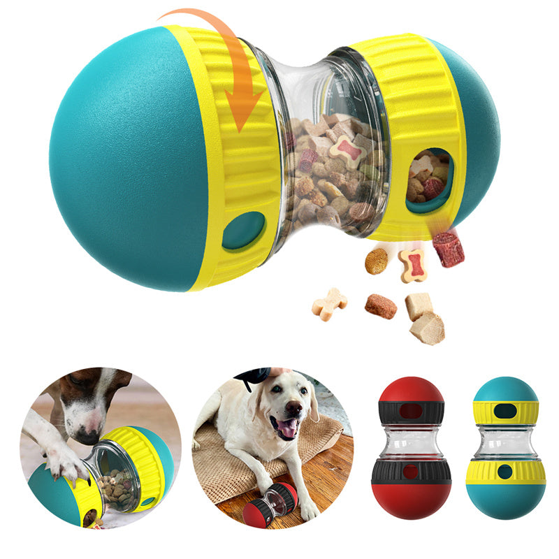 Interactive Dog Treat Dispenser Tumbler Toy