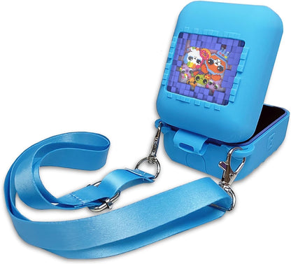 Silicone Cover Case for Bitzee Interactive Digital Pet and Case, Protective Skin Sleeve for Bitzee Virtual Electronic Pets Accessories (For Original 15 Animals) (Blue)