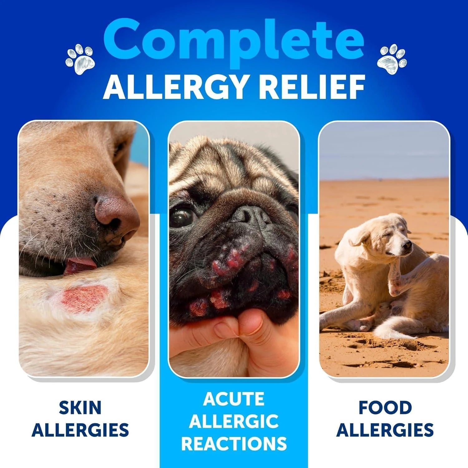 Dog Allergy Relief 180 Chews Itching Skin Relief for Dogs Fish Oil Omega 3
