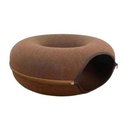 Felt Donut Cat Tunnel Bed