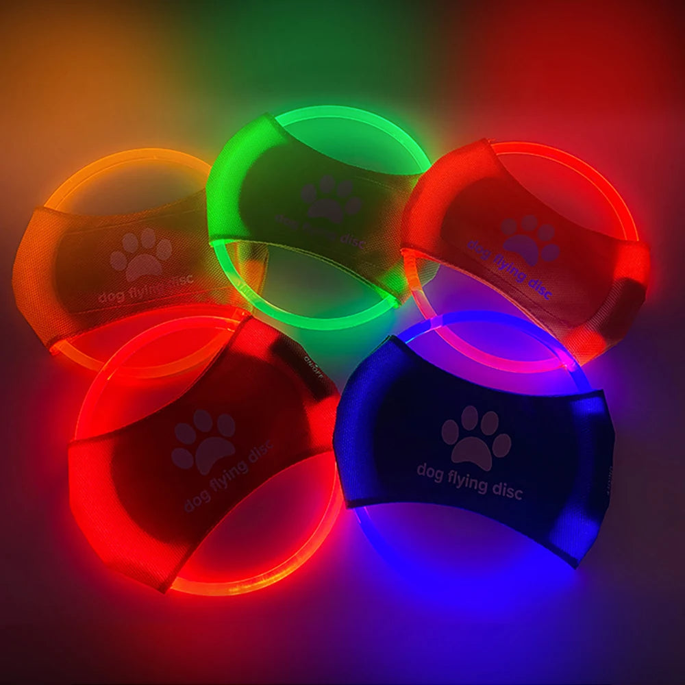 LED Light-Up Dog Flying Disc Toy