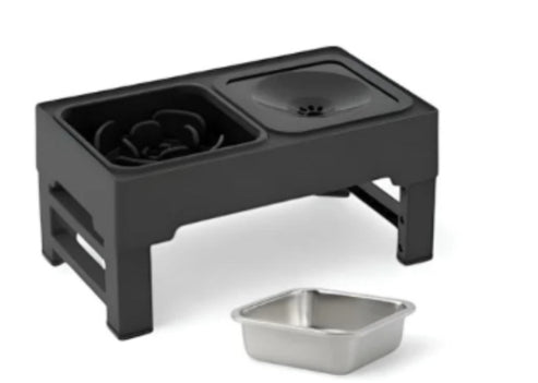 Adjustable Elevated Double Dog Bowl Stand