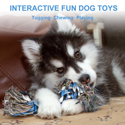 Heavy Duty Dog Chew Toys, Interactive Dog Rope Toy for Large and Medium Aggressive Chewers, Cotton Tug of War Dog Toy for Teeth Cleaning
