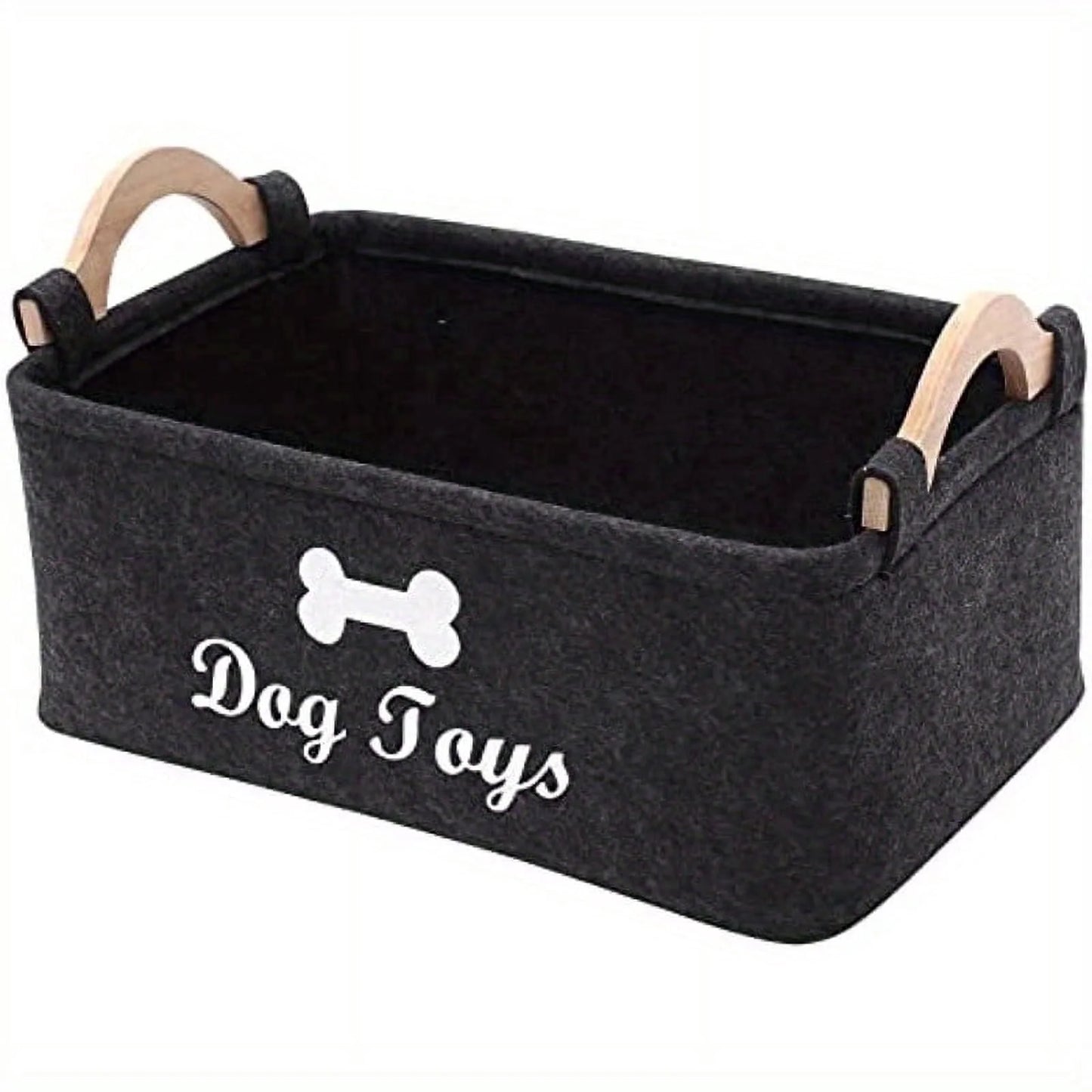 Felt Pet Toy Box, Dog Toy Box, Storage Basket Chest Organizer - Perfect for Organizing Pet