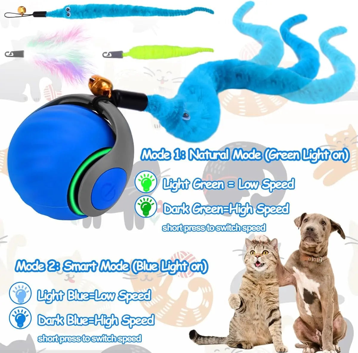 Rechargeable Speedy Tail Cat Toy