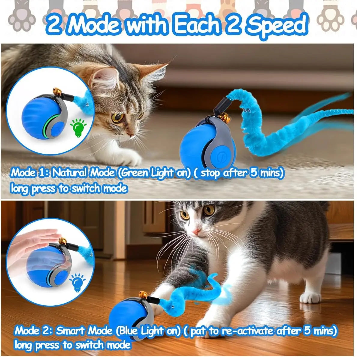Rechargeable Speedy Tail Cat Toy