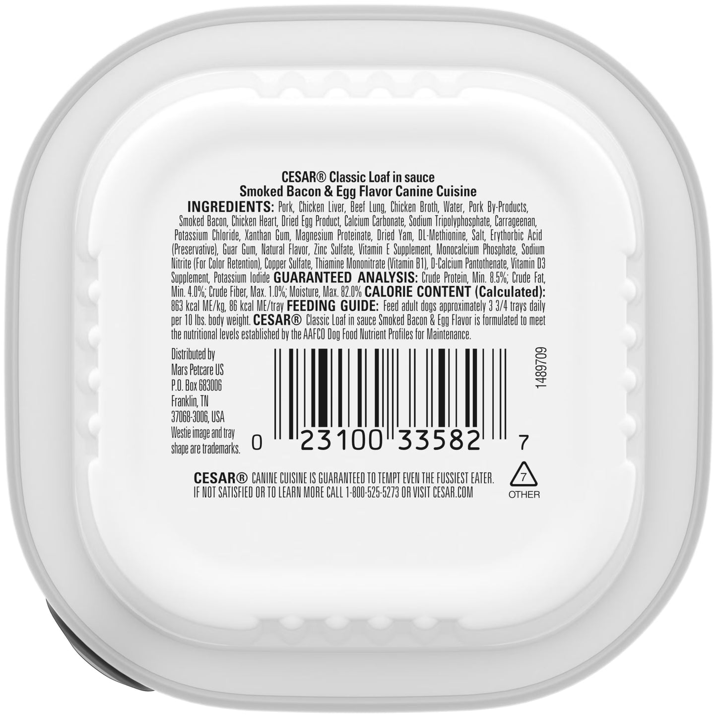 (6 Pack)  Classic Loaf in Sauce Wet Dog Food, Bacon & Egg Flavor, 3.5 Oz. Easy Peel Tray