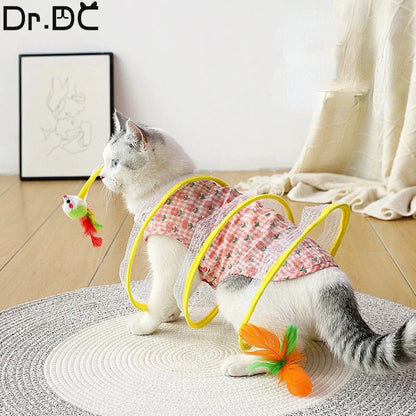 S-Shaped Interactive Cat Tunnel Toy