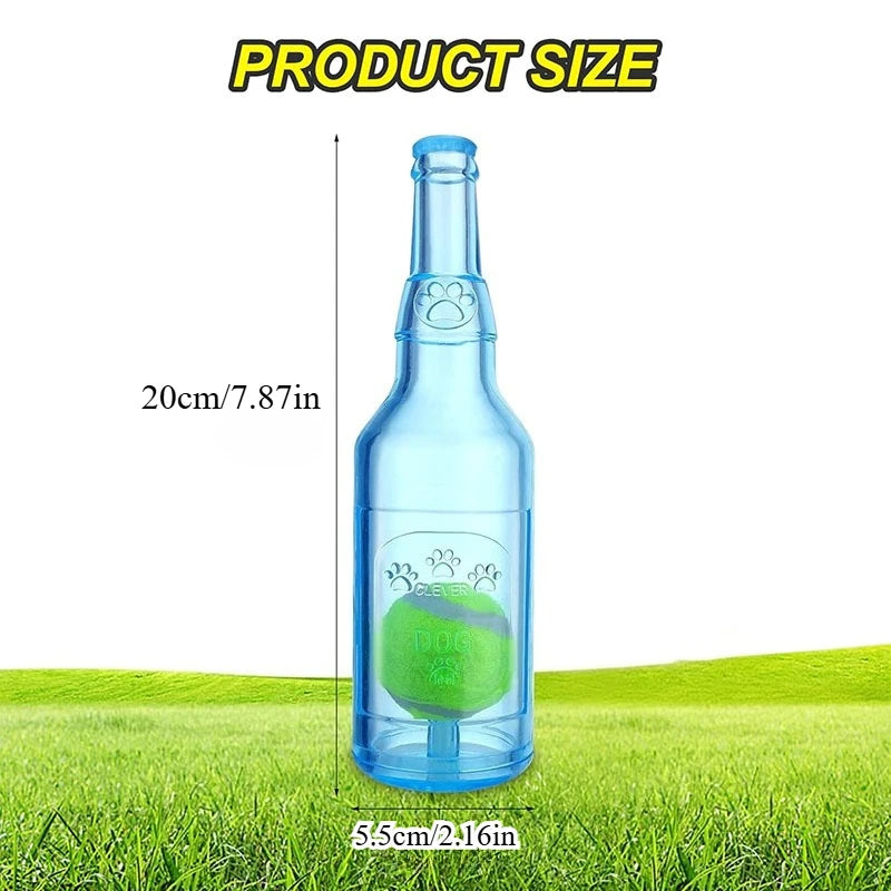 Water Bottle Dog Toy for Aggressive Chewers, Squeaky Water Bottle Dogs Chew Toysn Interactive Pet Toys to Exercise and Accompany