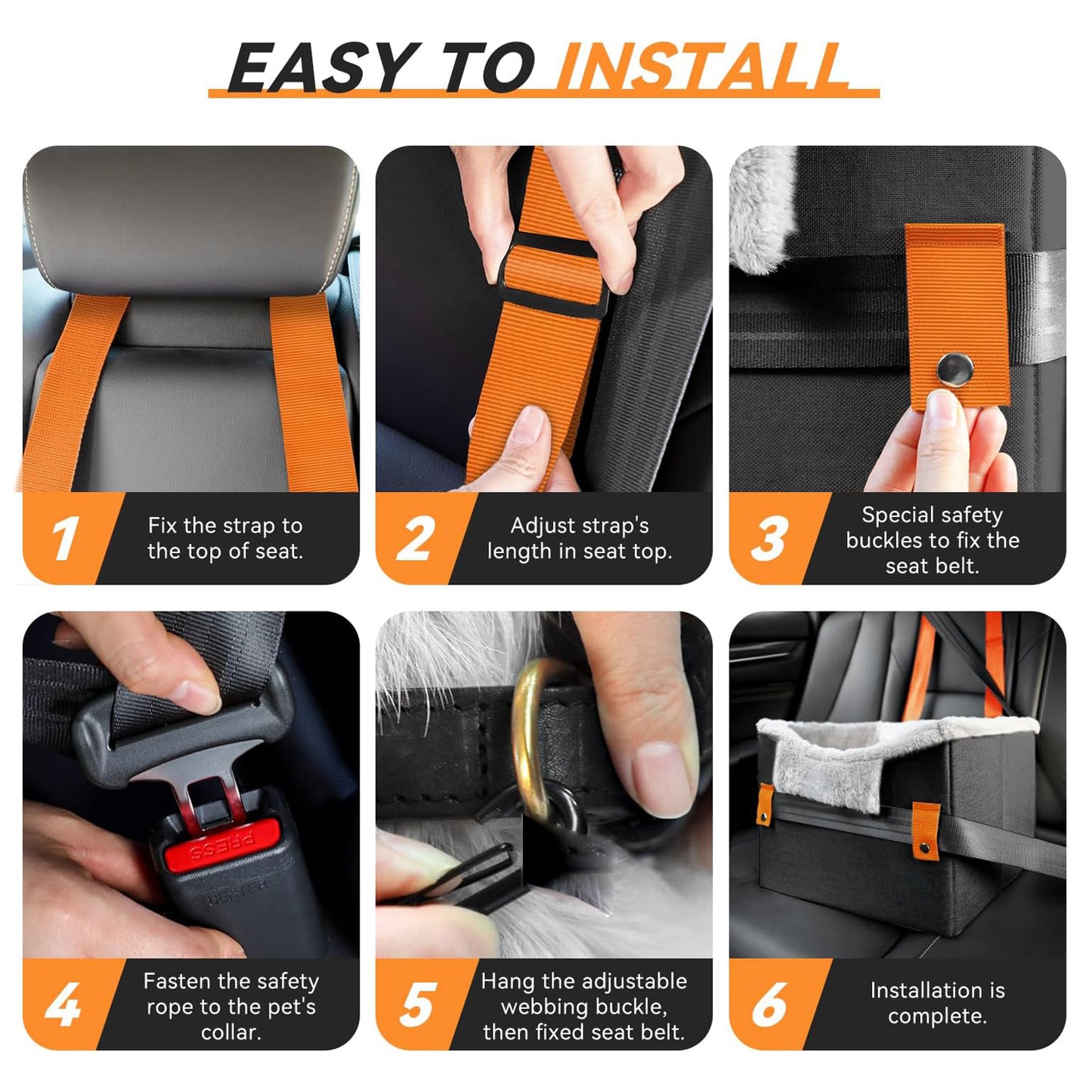 Portable Small Dog Booster Car Seat