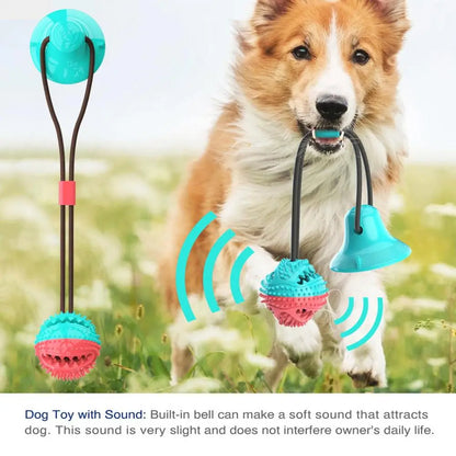 Dog Chew Toys for Aggressive Chewers Interactive Dog Suction Cup Toy Teething Rope Toy Dog Puzzle Treat Food Dispensing Ball Toy