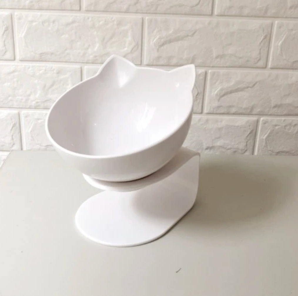 Cat Elevated Feeder Stand with Transparent Bowl
