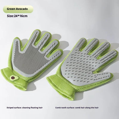 2-In-1 Pet Grooming Gloves & Brushes for Cats and Dogs High-Efficiency Hair Removal & Massage Glovesdouble-Sided Hair Removalanti-Scratch & Bite Protectioncleaning & Grooming