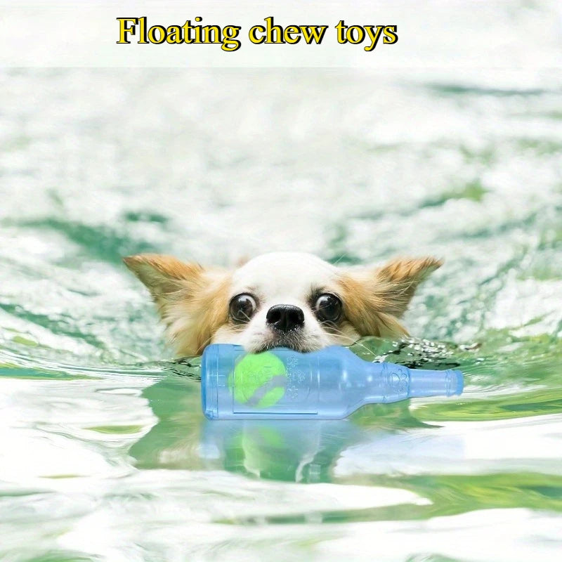 Water Bottle Dog Toy for Aggressive Chewers, Squeaky Water Bottle Dogs Chew Toysn Interactive Pet Toys to Exercise and Accompany