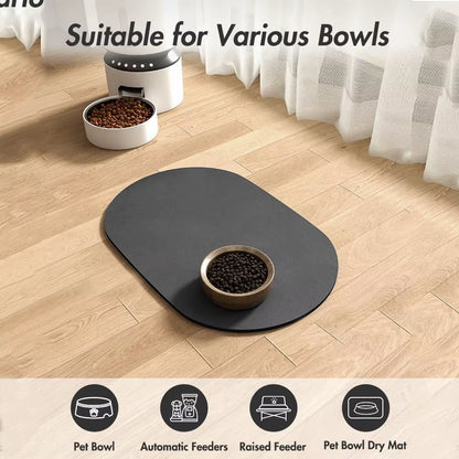Quick-Dry Absorbent Pet Food & Water Mat